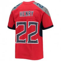T. Titans #22 Derrick Henry Inverted Team Game Jersey Red Stitched American Football Jerseys