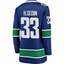 V.Canucks #33 Henrik Sedin Fanatics Branded Home Breakaway Player Jersey Blue Stitched American Hockey Jerseys