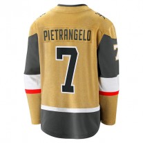 V.Golden Knights #7 Alex Pietrangelo Fanatics Branded Alternate Premier Breakaway Player Jersey Gold Stitched American Hockey Jerseys