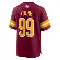 W.Commanders #99 Chase Young Burgundy Game Jersey Stitched American Football Jerseys