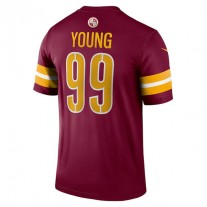 W.Commanders #99 Chase Young Burgundy Legend Jersey Stitched American Football Jerseys