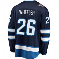 W.Jets #26 Blake Wheeler Fanatics Branded Breakaway Replica Jersey Navy Stitched American Hockey Jerseys