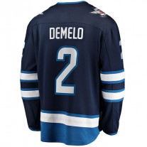 W.Jets #2 Dylan DeMelo Fanatics Branded Breakaway Player Jersey Navy Stitched American Hockey Jerseys
