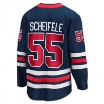 W.Jets #55 Mark Scheifele Fanatics Branded 2021-22 Alternate Premier Breakaway Player Jersey Navy Stitched American Hockey Jerseys