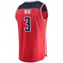 W.Wizards #3 Bradley Beal Fanatics Branded Fast Break Player Jersey Icon Edition Red Stitched American Basketball Jersey