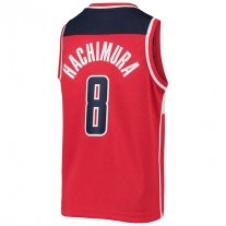 W.Wizards #8 Rui Hachimura Team Swingman Jersey Red Icon Edition Stitched American Basketball Jersey