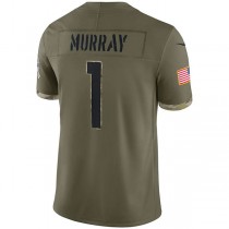 A.Cardinals #1 Kyler Murray Olive 2022 Salute To Service Limited Jersey Stitched American Football Jerseys