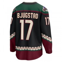 A.Coyotes #17 Nick Bjugstad Fanatics Branded Home Breakaway Player Jersey Black Stitched American Hockey Jerseys