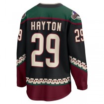 A.Coyotes #29 Barrett Hayton Fanatics Branded Home Breakaway Player Jersey - Black Stitched American Hockey Jerseys