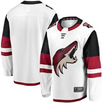 A.Coyotes Fanatics Branded Breakaway Away Jersey White Stitched American Hockey Jerseys