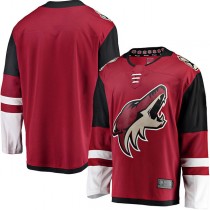 A.Coyotes Fanatics Branded Breakaway Home Jersey Red Stitched American Hockey Jerseys