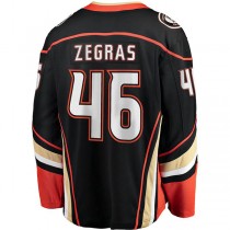 A.Ducks #46 Trevor Zegras Fanatics Branded Home Breakaway Jersey Black Stitched American Hockey Jerseys