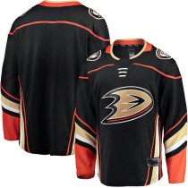 A.Ducks Fanatics Branded Breakaway Home Jersey Black Stitched American Hockey Jerseys