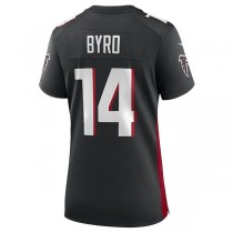 A.Falcons #14 Damiere Byrd Black Game Player Jersey Stitched American Football Jerseys