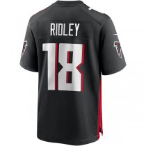 A.Falcons #18 Calvin Ridley Black Game Player Jersey Stitched American Football Jerseys