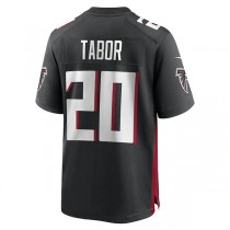 A.Falcons #20 Teez Tabor Black Game Player Jersey Stitched American Football Jerseys