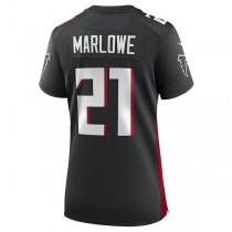 A.Falcons #21 Dean Marlowe Black Game Player Jersey Stitched American Football Jerseys