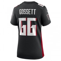 A.Falcons #66 Colby Gossett Black Game Jersey Stitched American Football Jerseys