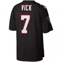 A.Falcons #7 Michael Vick Mitchell & Ness Black Legacy Replica Jersey Stitched American Football Jerseys