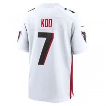 A.Falcons #7 Younghoe Koo White Game Player Jersey Stitched American Football Jerseys