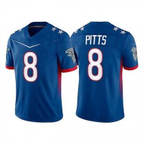 A.Falcons #8 Kyle Pitts 2022 Royal Pro Bowl Stitched Jersey American Football Jerseys