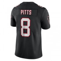 A.Falcons #8 Kyle Pitts Black Alternate Vapor Limited Jersey Stitched American Football Jerseys