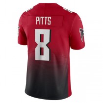 A.Falcons #8 Kyle Pitts Red Alternate 2 Vapor Limited Jersey Stitched American Football Jerseys