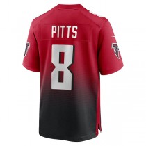 A.Falcons #8 Kyle Pitts Red Alternate Game Jersey Stitched American Football Jerseys