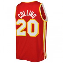 A.Hawks #20 John Collins Fanatics Branded 2021-22 Fast Break Player Jersey Red Icon Edition Red Stitched American Basketball Jersey