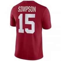 Alabama Crimson Tide #15 Ty Simpson NIL Replica Football Jersey Crimson Stitched American College Jerseys Football Jersey