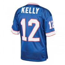 B.Bills #12 Jim Kelly Mitchell & Ness Royal 1994 Authentic Throwback Retired Player Jersey Football Stitched American Jerseys