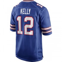 B.Bills #12 Jim Kelly Royal Game Retired Player Jersey Football Stitched American Jerseys