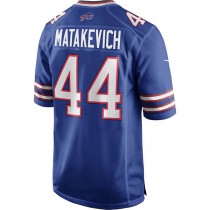 B.Bills #44 Tyler Matakevich Royal Game Player Jersey American Stitched Football Jerseys