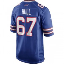 B.Bills #67 Kent Hull Royal Game Retired Player Jersey American Stitched Football Jerseys