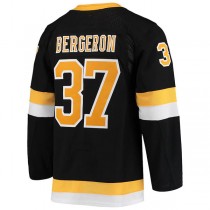 B.Bruins #37 Patrice Bergeron Alternate Authentic Player Jersey Black Stitched American Hockey Jerseys