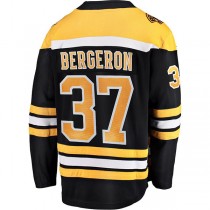 B.Bruins #37 Patrice Bergeron Fanatics Branded Breakaway Player Jersey Black Stitched American Hockey Jerseys