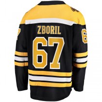 B.Bruins #67 Jakub Zboril Fanatics Branded Home Breakaway Player Jersey Black Stitched American Hockey Jerseys