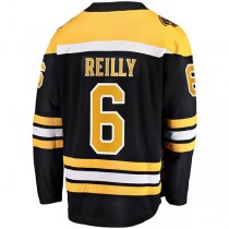 B.Bruins #6 Mike Reilly Fanatics Branded 2017-18 Home Breakaway Replica Jersey Black Stitched American Hockey Jerseys