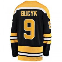 B.Bruins #9 John Bucyk Fanatics Branded Premier Breakaway Retired Player Jersey Black Stitched American Hockey Jerseys