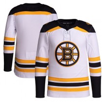 B.Bruins Away Primegreen Authentic Pro Jersey White Stitched American Hockey Jerseys