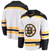 B.Bruins Fanatics Branded Breakaway Away Jersey White Stitched American Hockey Jerseys