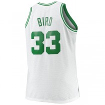 B.Celtics #33 Larry Bird Mitchell & Ness Big & Tall 1985-86 Hardwood Classics Swingman Jersey White Stitched American Basketball Jersey