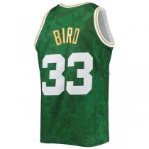 B.Celtics #33 Larry Bird Mitchell & Ness Hardwood Classics 1985-86 Lunar New Year Swingman Jersey Kelly Green Stitched American Basketball Jersey