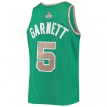 B.Celtics #5 Kevin Garnett Mitchell & Ness Hardwood Classics Swingman Jersey Kelly Green Stitched American Basketball Jersey