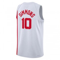 B.Nets #10 Ben Simmons 2022-23 Swingman Jersey White Classic Edition Stitched American Basketball Jersey