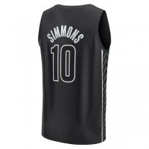 B.Nets #10 Ben Simmons Fanatics Branded 2022-23 Fast Break Player Jersey Black Statement Edition Stitched American Basketball Jersey