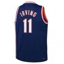 B.Nets #11 Kyrie Irving 2021-22 Swingman Jersey City Edition Navy Stitched American Basketball Jersey