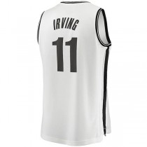 B.Nets #11 Kyrie Irving Fanatics Branded 2020-21 Fast Break Player Jersey White Association Edition Stitched American Basketball Jersey
