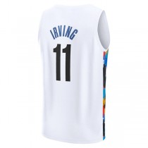 B.Nets #11 Kyrie Irving Fanatics Branded 2022-23 Fastbreak Jersey City Edition White Stitched American Basketball Jersey