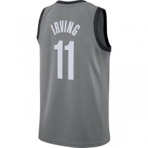 B.Nets #11 Kyrie Irving Jordan Brand 2020-21 Swingman Jersey Statement Edition Gray Stitched American Basketball Jersey